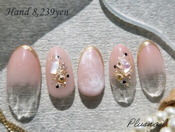 プラスネイル 自由が丘店(PLUS NAIL)/(3458)ガーリー×ニュアンス