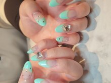 ルローヴ(RLOVE)の雰囲気（スカルプベースにミントグリーンのフレンチ可愛すぎ）