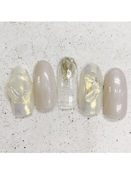 ネイルアンドまつげ リュフェール 五反田(Nail Lufaire)/オーロラ天然石ネイル