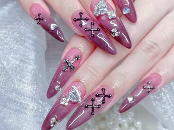 シーアンドビーネイル(C&B Nail)/チップ長さだし持ち込みデザイン