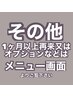 1ヶ月超えの再来又はオプションはその他メニューをご覧下さい
