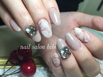 ネイルサロン ビビ(bibi)/シンプルタイダイ柄ネイル