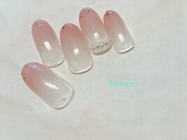 グラデーション　ラメ散らし