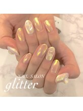 ネイルサロン グリッター(NAIL SALON glitter)/オーロラネイル