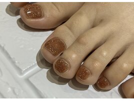 フット韓国風グリッターネイル