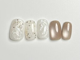 ホワイト×ベージュニュアンス