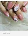 春フラワーネイル