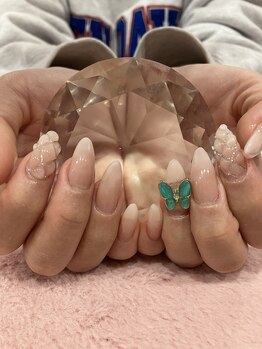 チェリーブロッサム(A CHERRY BLOSSOM)/キルティング蝶々パーツネイル