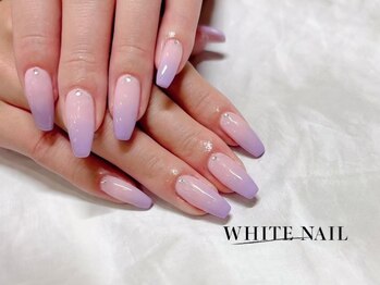 ホワイトネイル(WHITE NAIL)の写真/【パラジェル使用で自爪に優しい◎】クーポン4980円～ご用意！初めてのジェルネイルにもおすすめのサロン♪