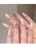自爪★(ベース色付き)チーク/カラーグラデーションネイル