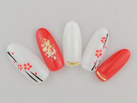 ニュアンス和柄ネイル