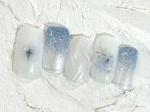 ネイルメゾン 池袋店(NAIL MAISON)/うるつやブルーうねうね¥10550