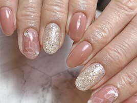 たらしこみフラワー　キラキラ