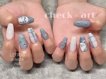 ルトロワ(LETROIS)/チェック柄ネイル