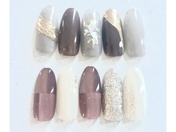 スリール(Sourire)/大人☆オンブレ☆冬ネイル