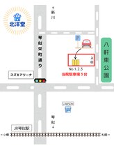 北洋堂接骨院鍼灸院/駐車場地図