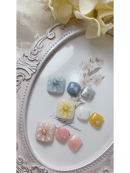 ぷっくりフラワーネイル