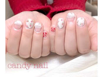 キャンディーネイル(candy nail)/持ち込み/フラワーネイル