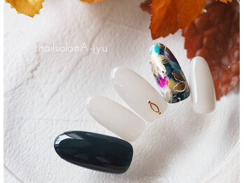 ネイルサロン アージュ(Nail Salon A jyu)/スモーキーネイル/フラワー