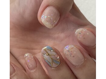 ネイルズフォーユー(Nails 4 U)/スライドグラス風ネイル