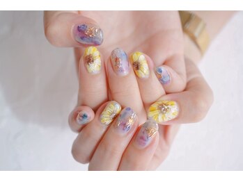 ネイル フライガール(nail FLY GIRL)/ひまわりネイル♪