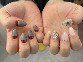 ブルーフレンチパールアート