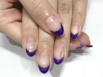 クォーターリゾートネイル(QUARTER RESORT nail)/モード大人フレンチネイル☆