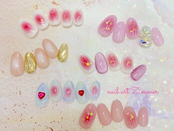 ネイルアート ジマー/大好きcheek nailコース¥8880
