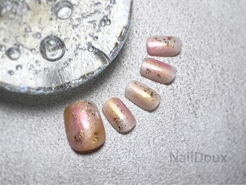 ネイル ドゥ 岡山駅前店(Nail Doux)/ニュアンスラメフットネイル