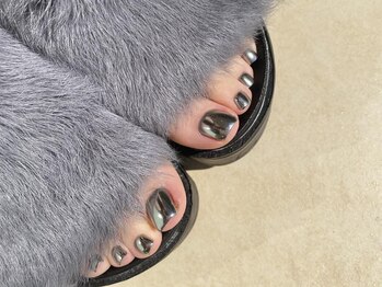 グランビューティー 焼津店(gran beauty)の写真/つま先まで美しく自信であふれるフットネイル☆マグネット/ミラーetc..トレンドデザイン豊富♪持ちの良さ◎