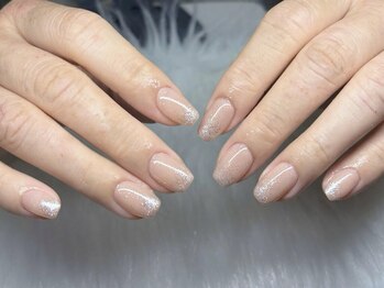 ネイルズバー 新宿店(Nails Bar)/ヌードグリッターフレンチ