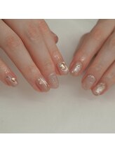 ｋｕｕｋｉ ｎａｉｌ【クウキネイル】透明感/ショートネイル/ニュアンス/うるうる奥行きマグネットネイル