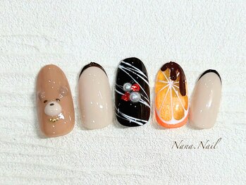 ナナネイル(Nana.Nail)/くま♪ホワイトデーネイル