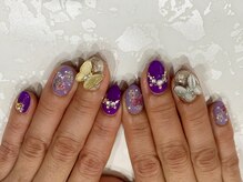ネイルズアリー 立川店(Nails ally)/バタフライ×ストーン