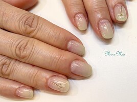 ナチュラル一輪挿しネイル