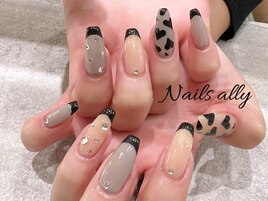 ハート×フレンチ×くすみカラー