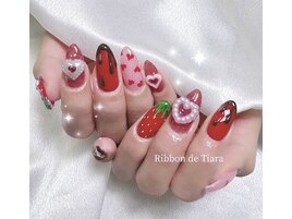 バレンタインネイル