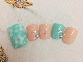 フラワーフットネイル