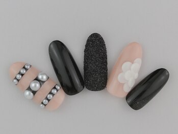 シュガー×3Dフラワーネイル