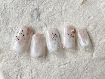 アイネイルズ 梅田店(I nails)/塗りかけダルメシアン¥7700