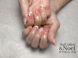 ピンクグレープフルーツネイル