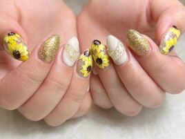 ひまわりネイル