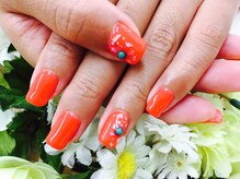 プルミエ ネイル(Premier Nail)/オレンジカラーのシェルON