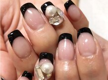 リッチネイル(Rich Nail)/シックブラックフレンチ