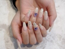 ラルネイル 大宮(Lull. nail)/＃先端ラメ＃ビジューネイル