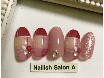 ネイリッシュサロン エー(Nailish Salon A)/チェックネイル