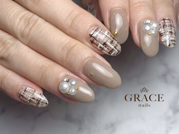 グレース ネイルズ(GRACE nails)/大人ツイード
