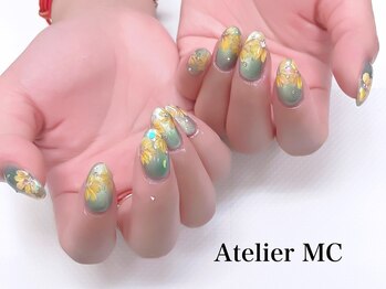アトリエ エムシー 新富町(Atelier MC)/フラワーアートネイル