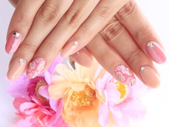 クリスタルネイル ゆめタウン筑紫野店(CRYSTAL NAIL)/手描きフラワージェル