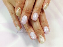 ネイルサロン ビューティーマジック 川口店/ レース　ラメグラデネイル